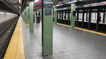 Empty subway system